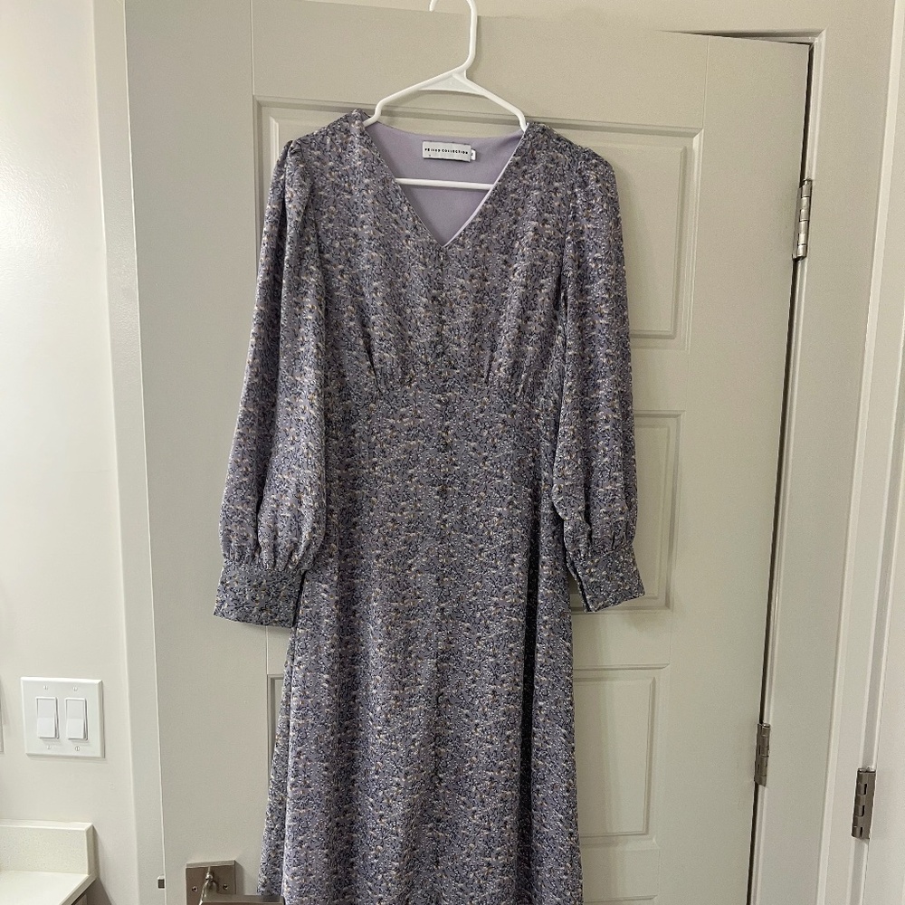 Veiled collection - maxi purple floral dress